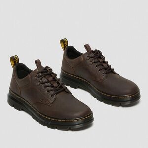 DR MARTENS: REEDER CRAZY HORSE LEATHER UTILITY SHOES